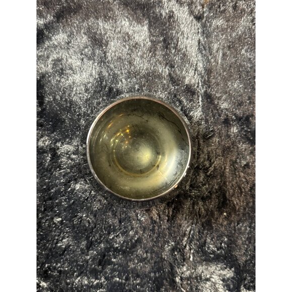 Vintage Smoky Grey Glass Vase With Rounded Design  Footed Base MCM - Picture 5 of 6